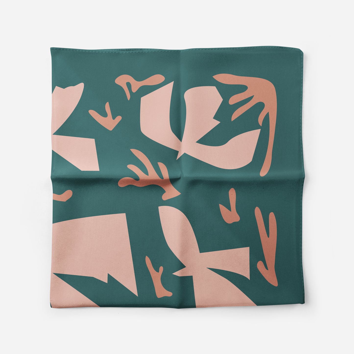 BIRDS POCKET SQUARE GREEN