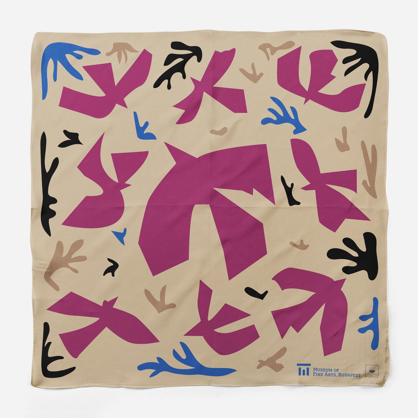 BIRDS SMALL SQUARE BEIGE