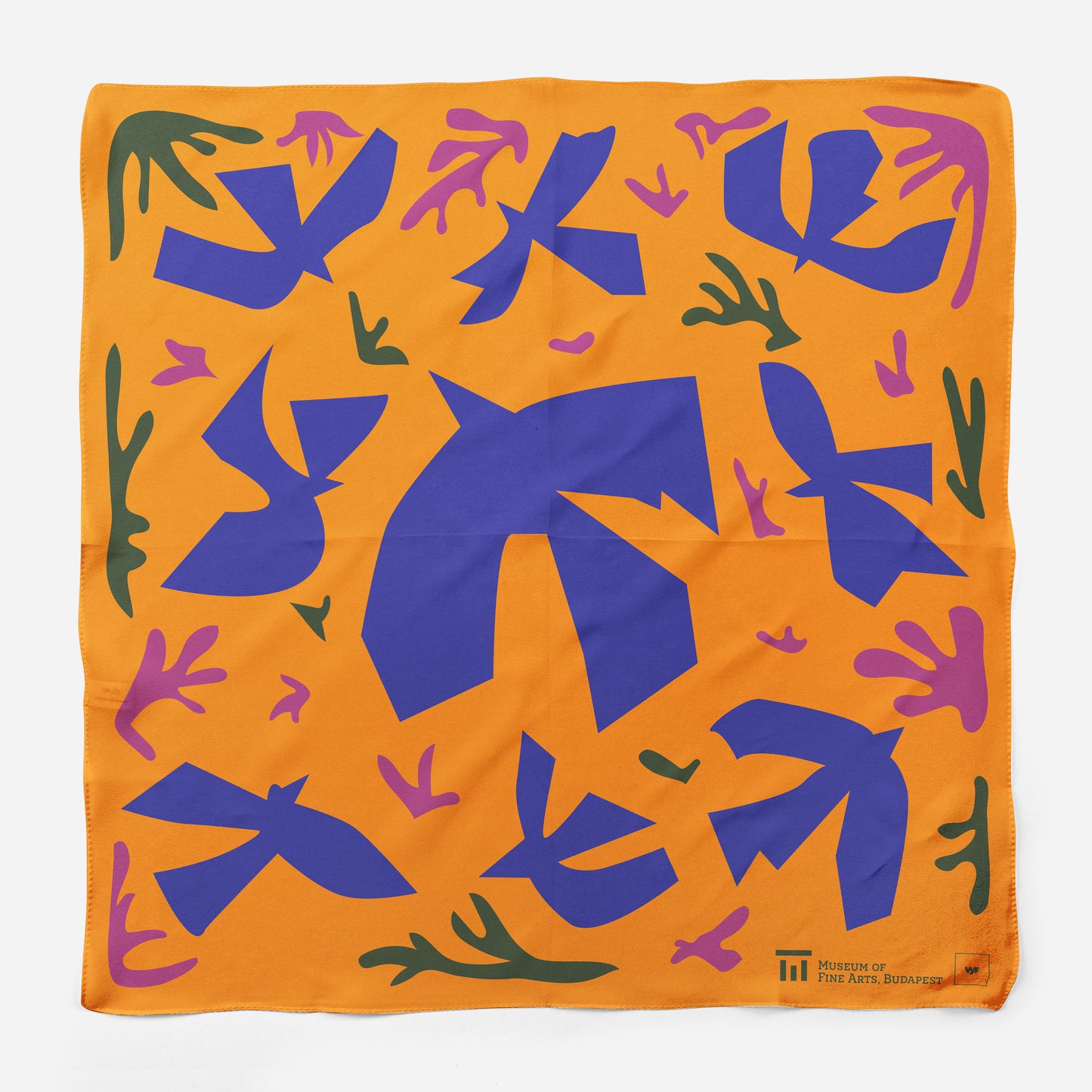 BIRDS SMALL SQUARE ORANGE