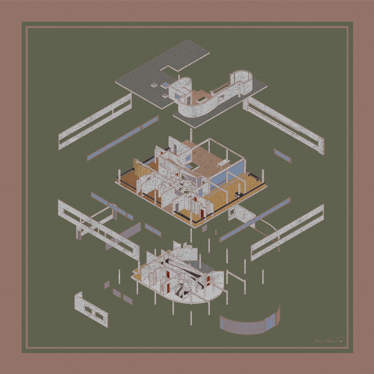 THE VILLA SAVOYE SCARF